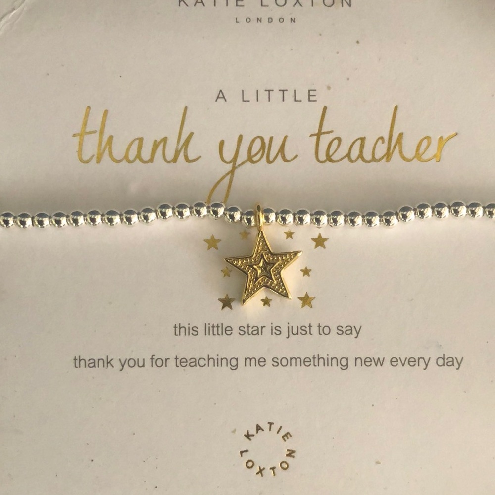 NWT Only One Left- Katie Loxton “Thank you Teacher” bracelet